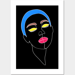 Woman face in minimalist style Posters and Art